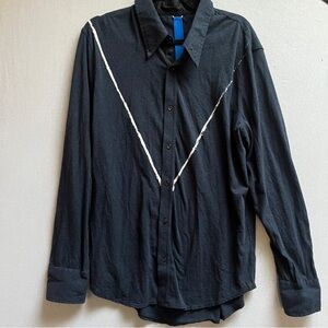 Kit & Ace Cotton Cashmere Long Sleeve Collared Shirt Size L Modern Minimalist